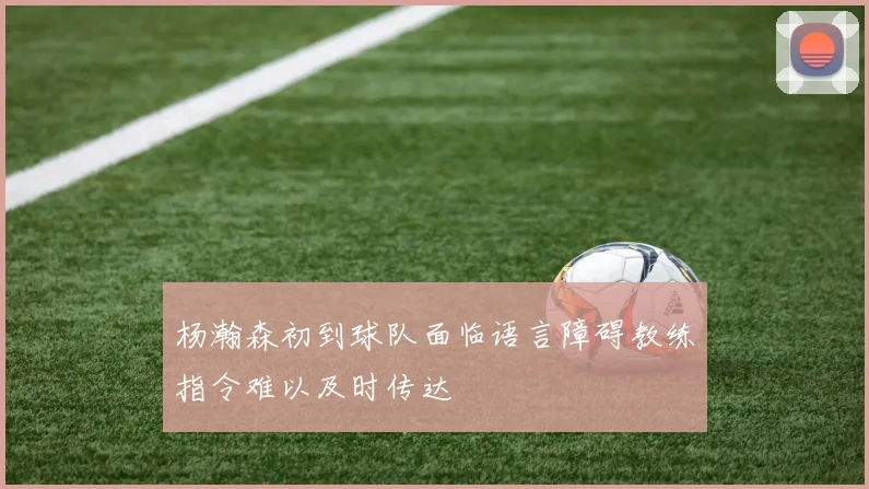 杨瀚森初到球队面临语言障碍教练指令难以及时传达